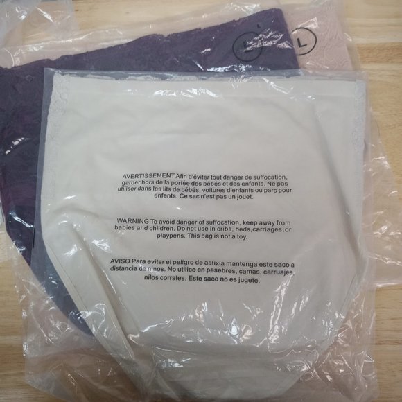 Rhonda Shear 3-Pack Cotton Blend Lace Brief, LARGE - Picture 2 of 4